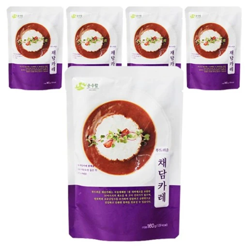 [ㅋㅍ]순수람 부드러운 채담카레, 160g, 5개( 9,600원, 25% 할인)