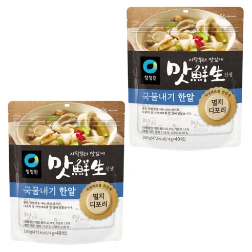 [ㅋㅍ]맛선생 멸치디포리 국물내기 한알, 160g, 2개, 160g × 2개( 9,990원, 22% 할인)