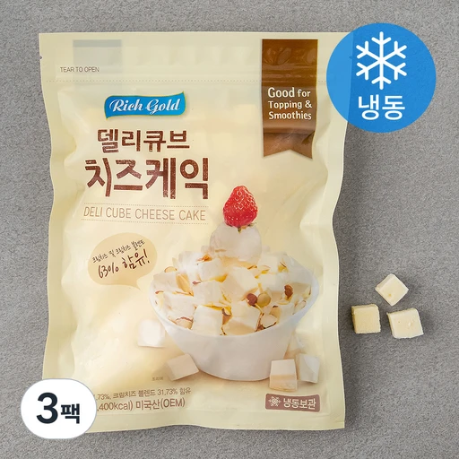 [ㅋㅍ]리치골드 델리큐브 치즈케익 (냉동)( 24,600원, 35% 할인)