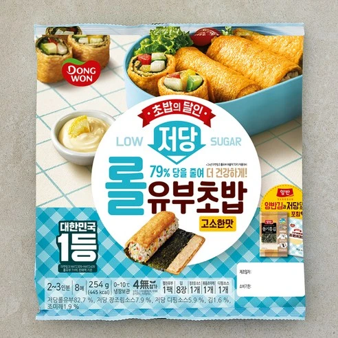 [ㅋㅍ]동원 저당 롤유부초밥 고소한맛, 254g, 1개, 254g × 1개( 3,980원, 13% 할인)