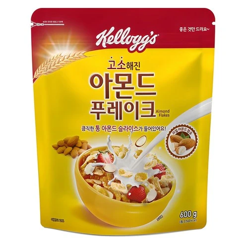 [ㅋㅍ]켈로그 아몬드 푸레이크 시리얼, 600g, 1개( 4,990원, 20% 할인)