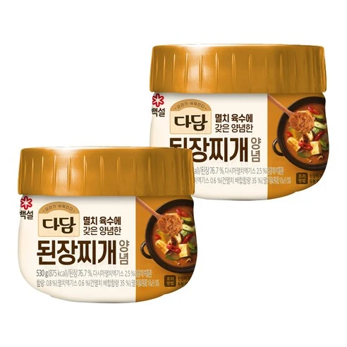 [ㅋㅍ]다담 된장찌개 양념, 530g, 2개, 530g × 2개( 7,920원, 22% 할인)