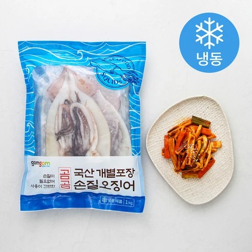 [ㅋㅍ]곰곰 국산 개별포장 손질오징어, 1kg, 1개, 1kg × 1개( 21,840원, 11% 할인)