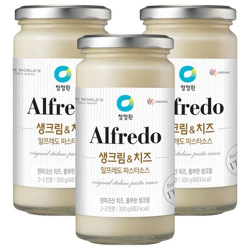 [ㅋㅍ]청정원 알프레도 생크림&치즈 파스타소스, 350g, 3개( 10,000원, 37% 할인)