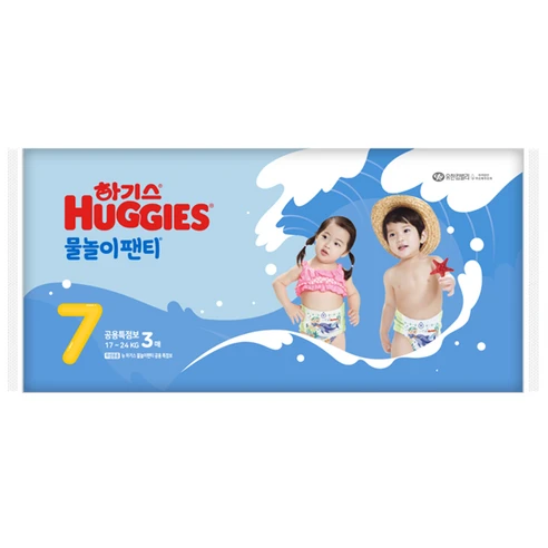 [ㅋㅍ]하기스 NEW 팬티형 수영장 기저귀 남여공용, 7단계, 3매( 4,800원, 24% 할인)