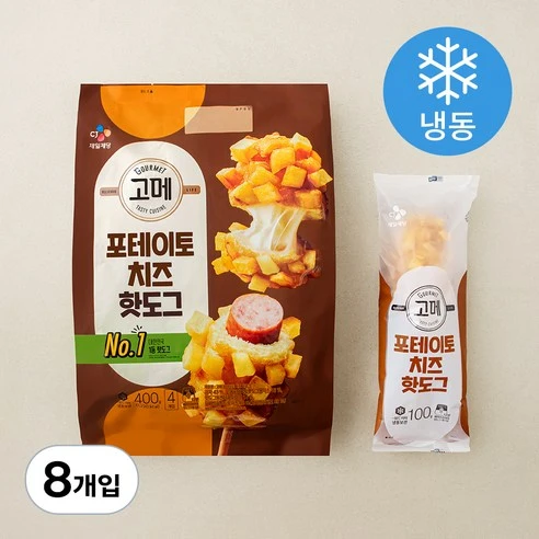 [ㅋㅍ]고메 포테이토치즈 핫도그 (냉동), 100g, 4개입, 2개( 9,980원, 42% 할인)