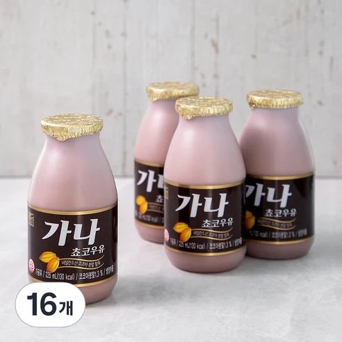 [ㅋㅍ]푸르밀 가나 초코우유, 225ml, 16개( 4,830원, 62% 할인)