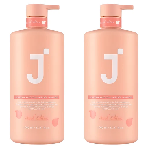[ㅋㅍ]제이숲 실크 케라틴 단백질 헤어팩 트리트먼트 피치 에디션, 1L, 2개( 25,900원, 41% 할인)