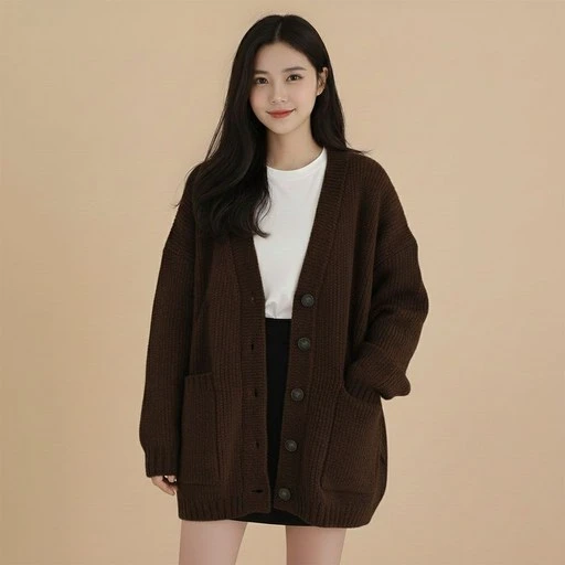 [ㅋㅍ]오스틱니 초특가 여성용 봄가을 루즈핏 브이넥 니트 가디건( 11,880원, 38% 할인)