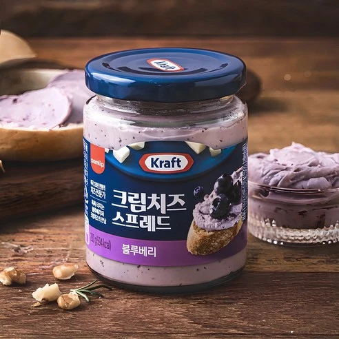 [ㅋㅍ]크래프트 크림치즈 스프레드 블루베리, 200g, 1개, 200g × 1개( 6,640원, 18% 할인)