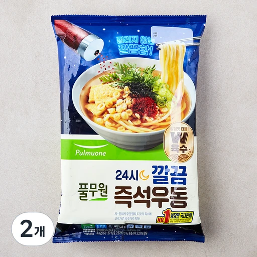 [ㅋㅍ]풀무원 24시 깔끔 즉석우동 2인분, 321.2g, 2개( 5,980원, 41% 할인)