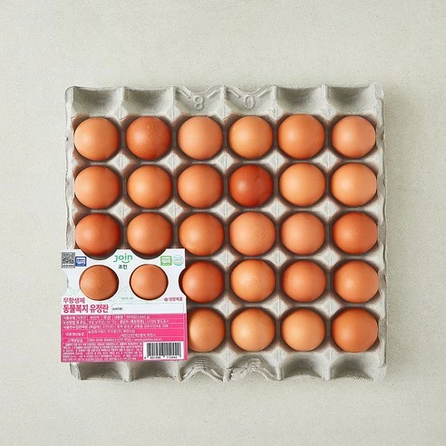 [ㅋㅍ]조인 동물복지 인증 유정란 갈색 백색 랜덤발송 1.56kg, 1개, 30구( 9,990원, 17% 할인)