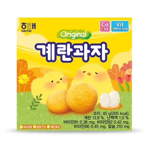 [ㅋㅍ]해태제과 계란 과자, 45g, 1개, 45g × 1개( 990원, 71% 할인)