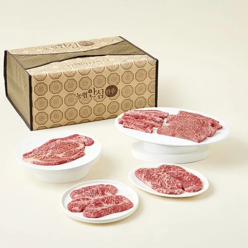 [ㅋㅍ]농협안심한우 1++등급 안심특선 23호 총1kg 등심200g + 채끝200g + 갈비살200g + 부채살200g + 살치살200g, 1세트, 1세트( 146,000원, 12% 할인)