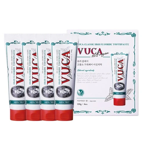 [ㅋㅍ]뷰카 클래식 고불소 구취케어 치약, 210g, 4개, 210g × 4개( 16,980원, 22% 할인)