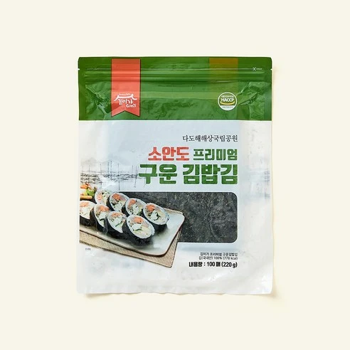 [ㅋㅍ]소안도 프리미엄 구운 김밥김 100매, 220g, 1개입, 1개( 20,900원, 16% 할인)