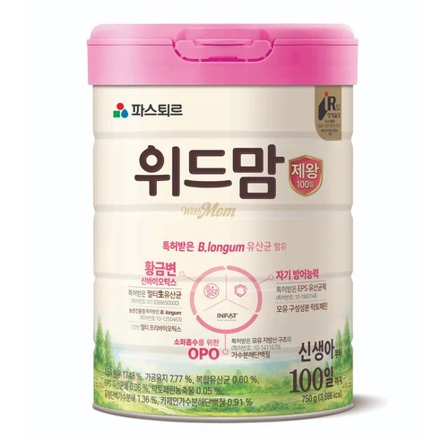 [ㅋㅍ]파스퇴르 위드맘 100일 제왕 분유, 750g, 1개, 750g × 1개( 24,180원, 22% 할인)