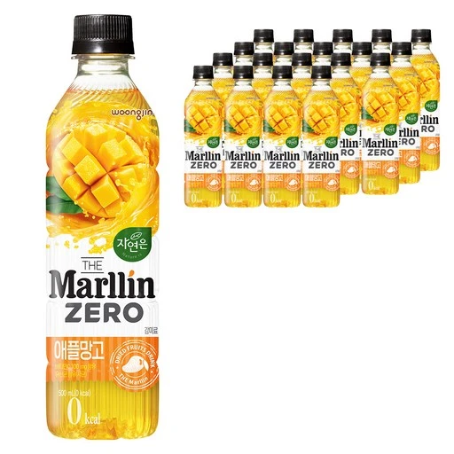 [ㅋㅍ]자연은 더말린 제로 애플망고, 500ml, 20개( 11,070원, 33% 할인)