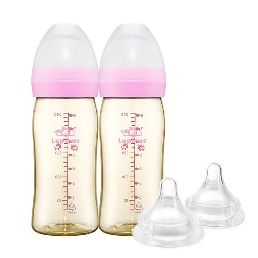 [ㅋㅍ]루피너스 PPSU 젖병 240ml 트윈팩(블러쉬핑크/2개입)+젖꼭지(2개입), 블러쉬핑크/4단계(..., 1세트( 19,900원, 27% 할인)