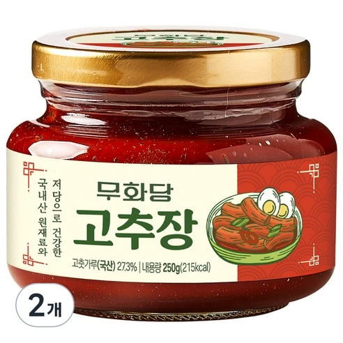 [ㅋㅍ]무화당 저당 고추장, 250g, 2개( 16,000원, 32% 할인)