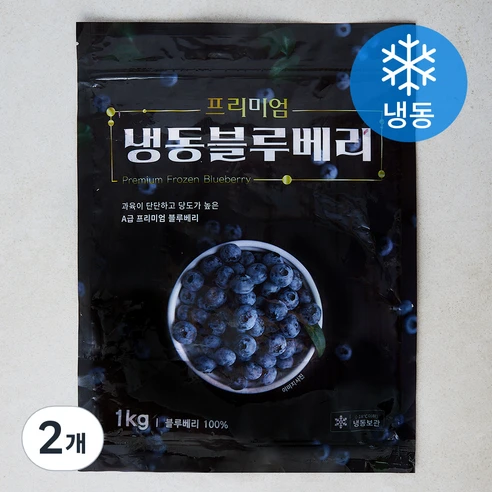 [ㅋㅍ]블루베리 (냉동), 2개, 1kg( 10,130원, 29% 할인)