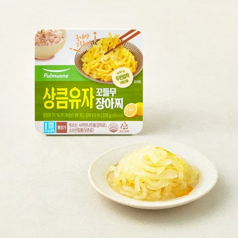 [ㅋㅍ]풀무원 상큼유자 꼬들무 장아찌, 220g, 1개, 220g × 1개( 3,520원, 14% 할인)