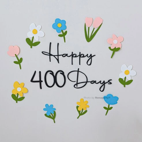 [ㅋㅍ]펠트 100일 기념 셀프 촬영 파티 소품 사진 벽장식 가랜드 기념일 용품, Happy days..., 1개( 9,900원, 21% 할인)