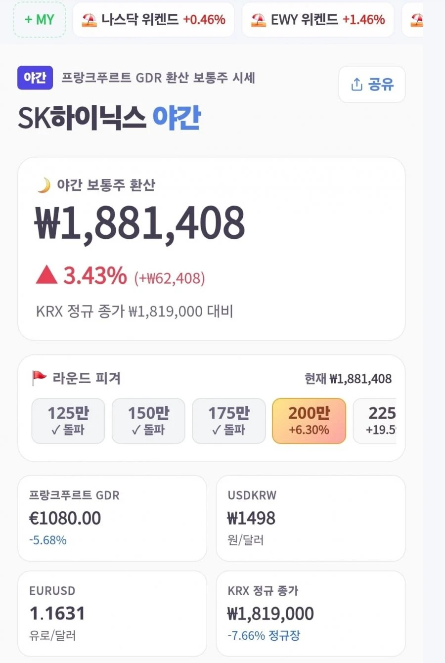 하이닉스 상승하겠네요