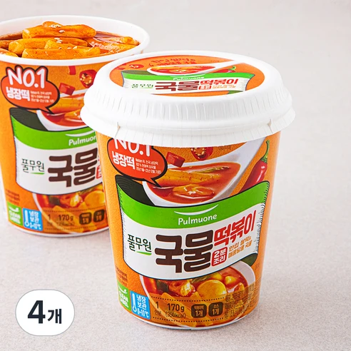 [ㅋㅍ]풀무원 2분조리 국물떡볶이, 170g, 4개( 5,090원, 47% 할인)