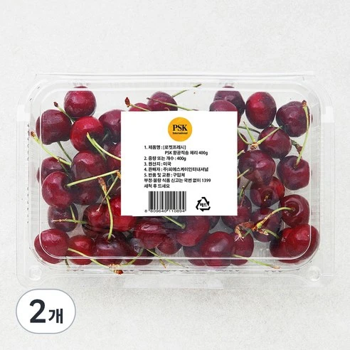 [ㅋㅍ]PSK 항공직송 체리, 400g, 2개( 25,660원, 30% 할인)