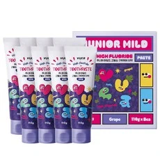 [ㅋㅍ]뷰카 주니어 마일드 고불소 구취케어 비건 어린이 치약 포도향, 110g, 8개( 16,310원, 32% 할인)