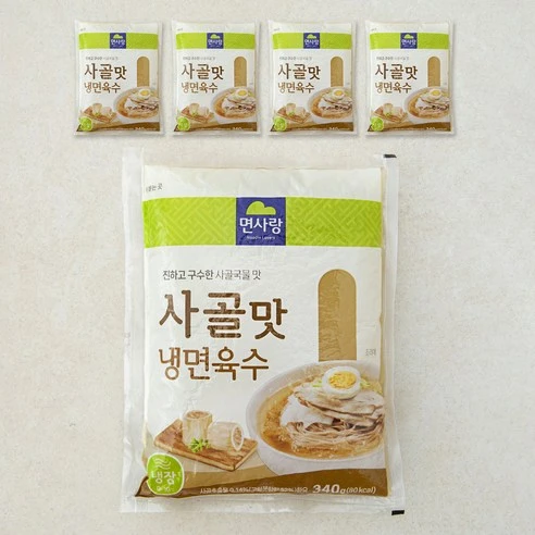 [ㅋㅍ]면사랑 사골맛 냉면육수, 340g, 5개, 340g × 5개( 3,980원, 15% 할인)