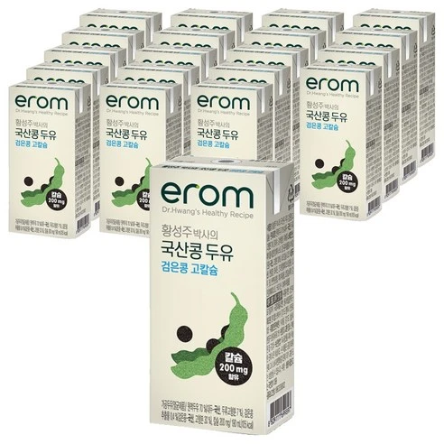 [ㅋㅍ]이롬 황성주 박사의 국산콩 두유 검은콩 고칼슘, 190ml, 20개, 190ml × 20개( 8,400원, 31% 할인)