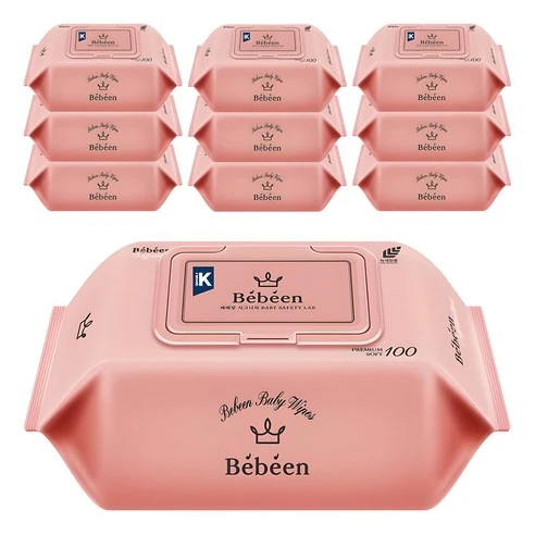 [ㅋㅍ]베베앙 시그니처 유아물티슈 캡형, 50g, 100매, 10개( 9,500원, 22% 할인)
