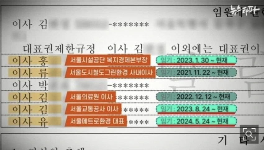 오세훈 여조비용 대납인 직원들 서울시 취직ㅋㅋ