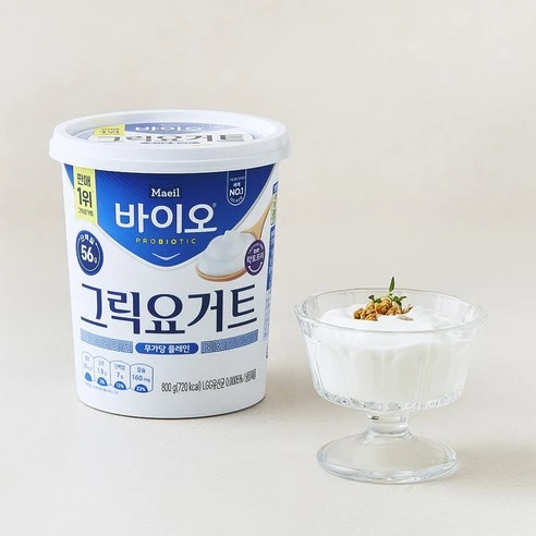 [ㅋㅍ]매일바이오 그릭 요거트 무가당 플레인, 800g, 1개, 800g × 1개( 5,950원, 16% 할인)