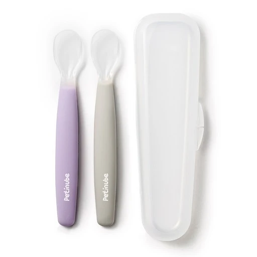 [ㅋㅍ]쁘띠누베 국내 제조 실리콘 이유식스푼, GRAY + PUR..., 1세트( 7,120원, 20% 할인)