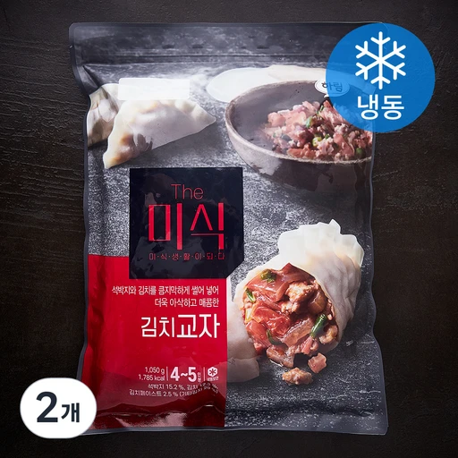 [ㅋㅍ]더미식 김치교자 (냉동), 1.05kg, 2개( 15,100원, 32% 할인)