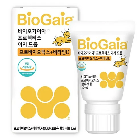 [ㅋㅍ]바이오가이아 프로텍티스 이지드롭 프로바이오틱스 + 비타민 D 영양제, 10ml, 1개, 10ml × 1개( 40,000원, 12% 할인)