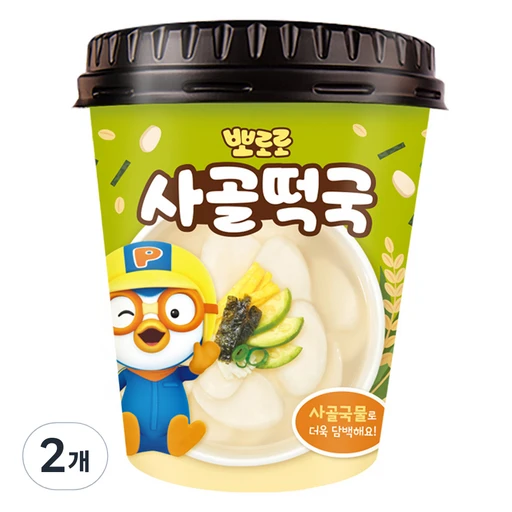 [ㅋㅍ]어니스트에프엔비 뽀로로 사골떡국, 90g, 2개( 4,260원, 38% 할인)