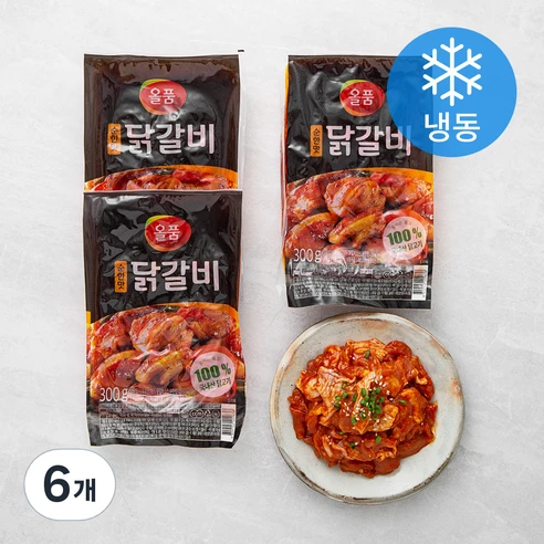 [ㅋㅍ]올품 닭갈비 순한맛 (냉동), 300g, 6개, 300g × 6개( 13,400원, 38% 할인)