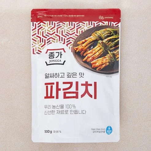 [ㅋㅍ]종가 알싸하고 깊은 맛 파김치, 500g, 1개, 500g × 1개( 13,380원, 14% 할인)