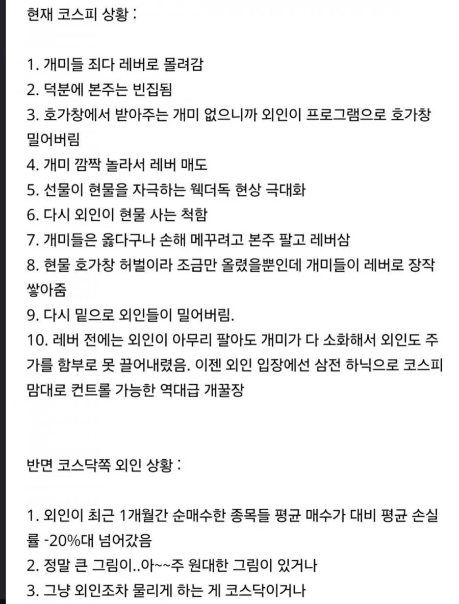 현재 코스피 상황 요약