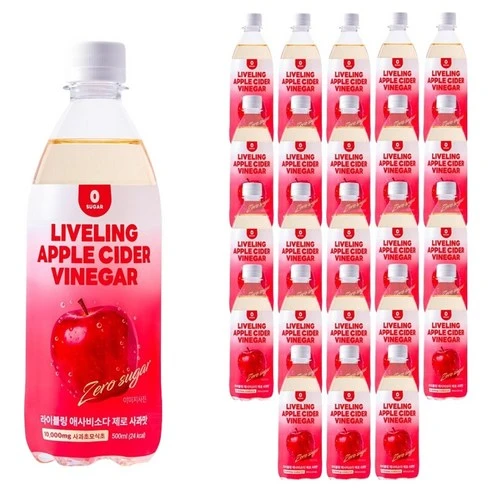 [ㅋㅍ]라이블링 애사비 소다 제로 사과맛, 500ml, 24개, 500ml × 24개( 19,800원, 18% 할인)