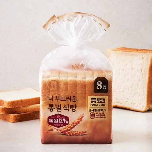 [ㅋㅍ]델리팜 더 부드러운 통밀식빵 8입( 3,000원, 37% 할인)