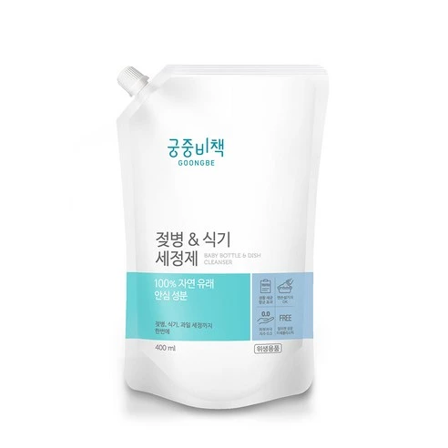 [ㅋㅍ]궁중비책 젖병 앤 식기세정제 캡리필형, 400ml, 1개( 6,050원, 19% 할인)