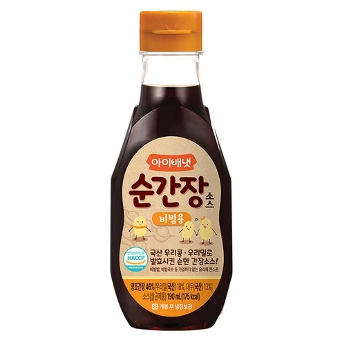 [ㅋㅍ]아이배냇 순 간장소스 190 ml, 비빔용, 190ml, 1개( 3,600원, 22% 할인)