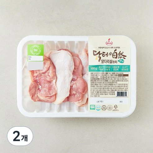 [ㅋㅍ]마니커 닭터의자연 무항생제 인증 1등급 닭다리살 정육 (냉장), 500g, 2개, 500g × 2개( 14,160원, 22% 할인)