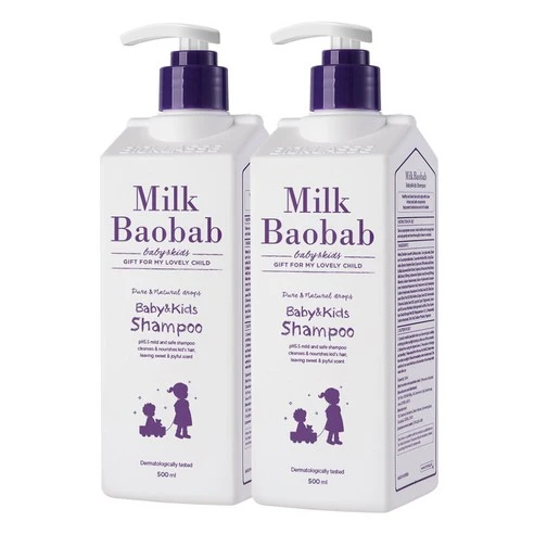 [ㅋㅍ]밀크바오밥 베이비앤키즈 샴푸, 500ml, 2개, 500ml × 2개( 17,820원, 11% 할인)