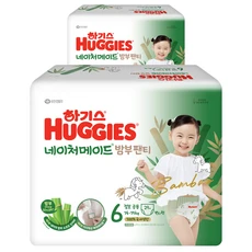 [ㅋㅍ]하기스 2024 네이처메이드 밤부 팬티형 기저귀 남여공용 점보형, 6단계, 58매( 33,730원, 30% 할인)